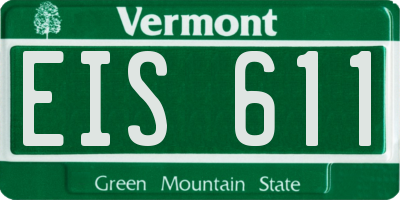 VT license plate EIS611