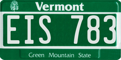 VT license plate EIS783