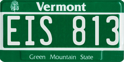 VT license plate EIS813