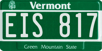 VT license plate EIS817