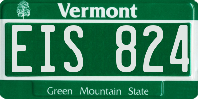 VT license plate EIS824