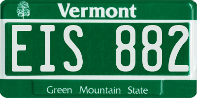 VT license plate EIS882