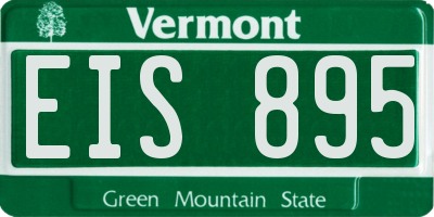 VT license plate EIS895