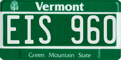 VT license plate EIS960