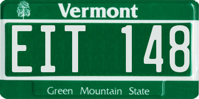 VT license plate EIT148