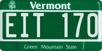VT license plate EIT170