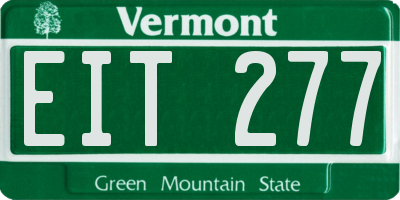 VT license plate EIT277