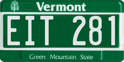 VT license plate EIT281