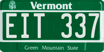 VT license plate EIT337