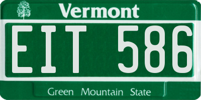 VT license plate EIT586