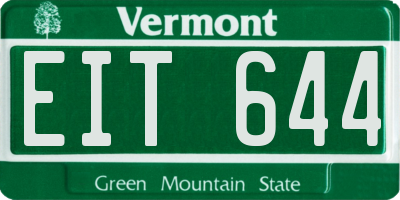 VT license plate EIT644