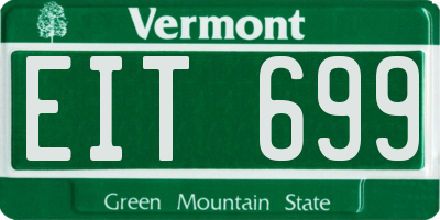 VT license plate EIT699