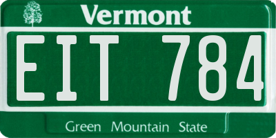 VT license plate EIT784