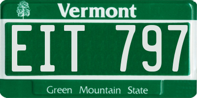 VT license plate EIT797