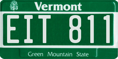 VT license plate EIT811