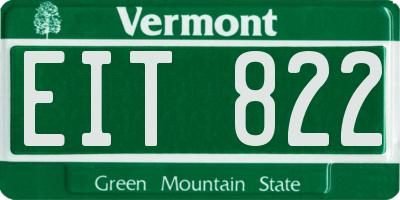VT license plate EIT822