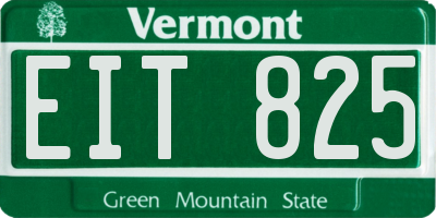 VT license plate EIT825