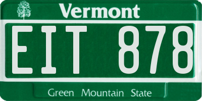VT license plate EIT878