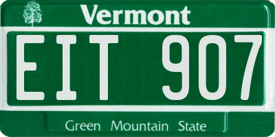 VT license plate EIT907