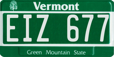 VT license plate EIZ677