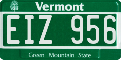 VT license plate EIZ956