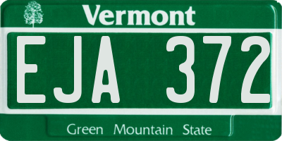 VT license plate EJA372