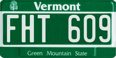 VT license plate FHT609