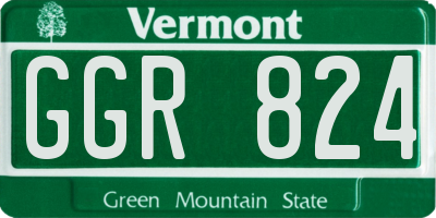 VT license plate GGR824
