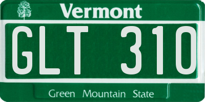VT license plate GLT310