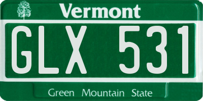 VT license plate GLX531