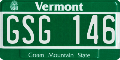 VT license plate GSG146