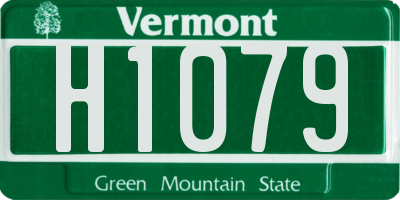 VT license plate H1079