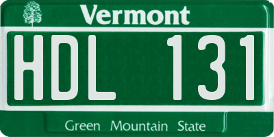 VT license plate HDL131