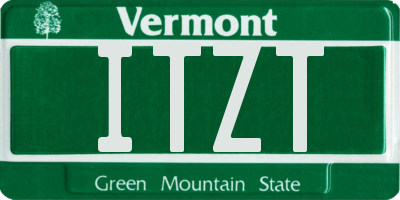 VT license plate ITZT