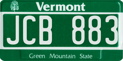 VT license plate JCB883