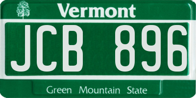 VT license plate JCB896