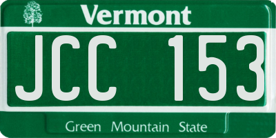 VT license plate JCC153