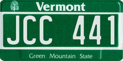 VT license plate JCC441