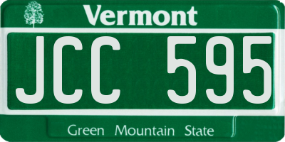 VT license plate JCC595