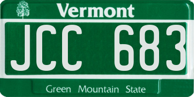 VT license plate JCC683