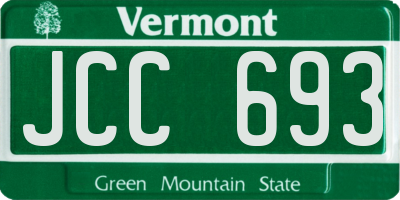 VT license plate JCC693
