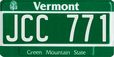 VT license plate JCC771