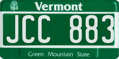 VT license plate JCC883