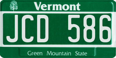 VT license plate JCD586