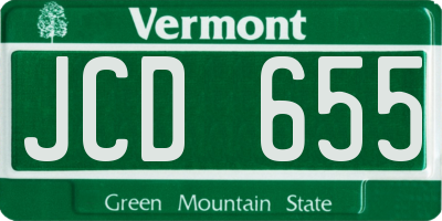 VT license plate JCD655