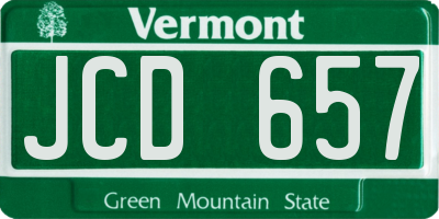 VT license plate JCD657