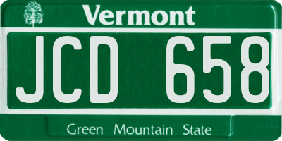 VT license plate JCD658