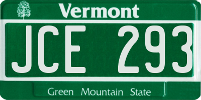 VT license plate JCE293