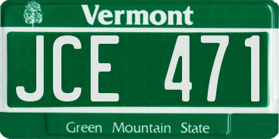 VT license plate JCE471