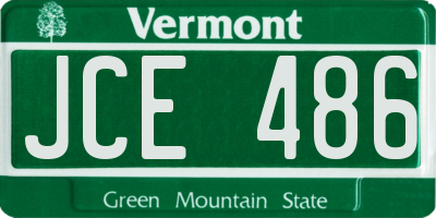 VT license plate JCE486